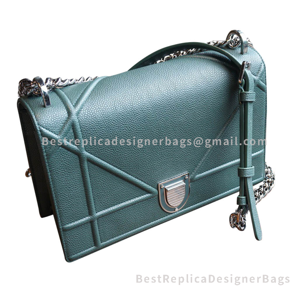 Dior Diorama Grained Calfskin Bag Green SHW